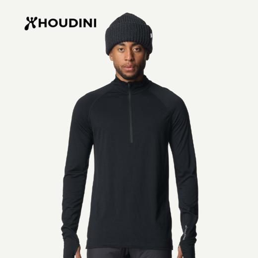 HOUDINI胡丁尼 Desoli 迪索丽 男户外保暖半拉链羊毛长袖打底衫840039 商品图0