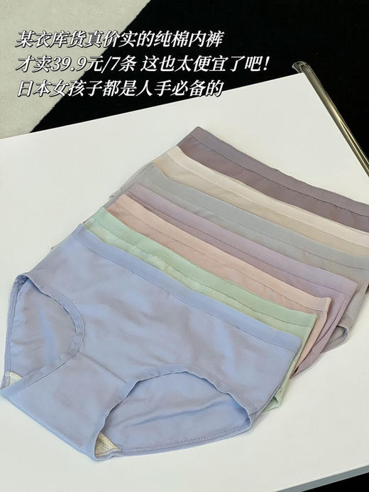 素肌纯棉短裤7条（h锁 商品图2