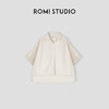 ROMI STUDIO“舒然夏韵”100%匹马棉纸皱感龟背五分袖衬衣 24SST875 商品缩略图0