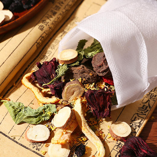 【消暑解渴！酸酸甜甜好滋味】酸梅汤原料包乌梅汤古法自制乌梅酸梅汁饮料茶包老北京桂花酸梅汤，健康卫生 一次一包熬煮便捷，无需过滤。ry 商品图2