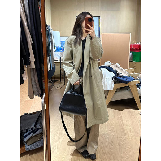 ROMI STUDIO“法式优雅” 100%棉复古洗水双排扣风衣外套 23AWW1020 商品图3