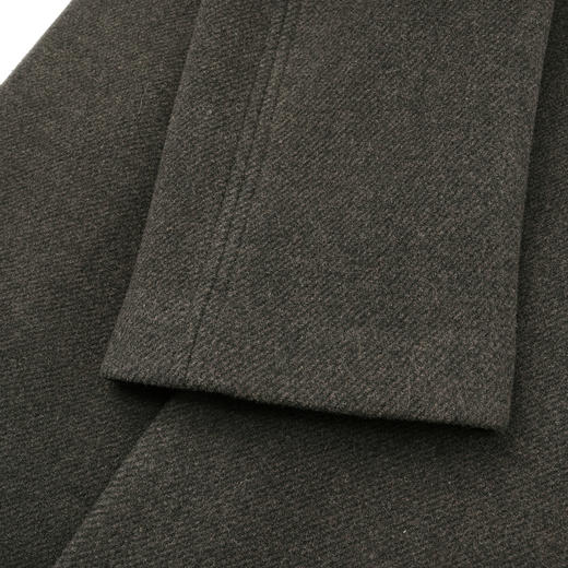 ROMI STUDIO100%羊毛斜纹暗扣宽松廓形腰带大衣外套23AWW1265 商品图3