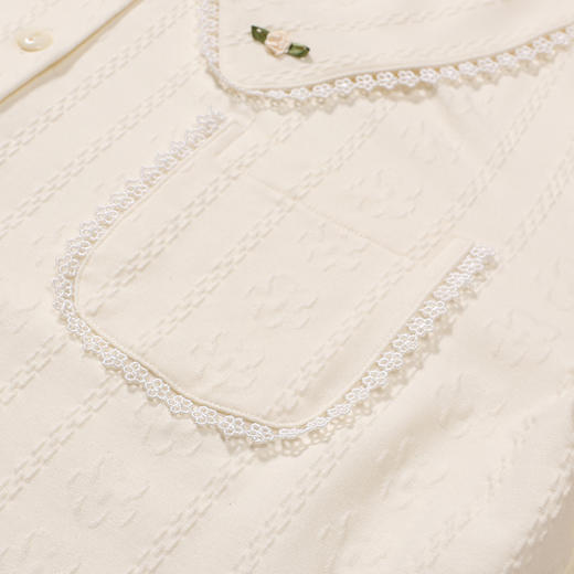 都市丽人睡衣生活家居长袖家居服针织提花薄女士棉质套装LHT1M8 商品图6