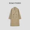 ROMI STUDIO“法式优雅” 100%棉复古洗水双排扣风衣外套 23AWW1020 商品缩略图0