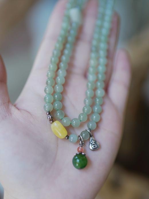 难以复制的国风美学——晴水和田玉珠串！玉质地油润细腻，莹润冰透的果冻质感~整体色调清新淡雅，佩戴复古雅致！细腻温润，清幽洁净， 衬托东方女子的从容与风雅 商品图10