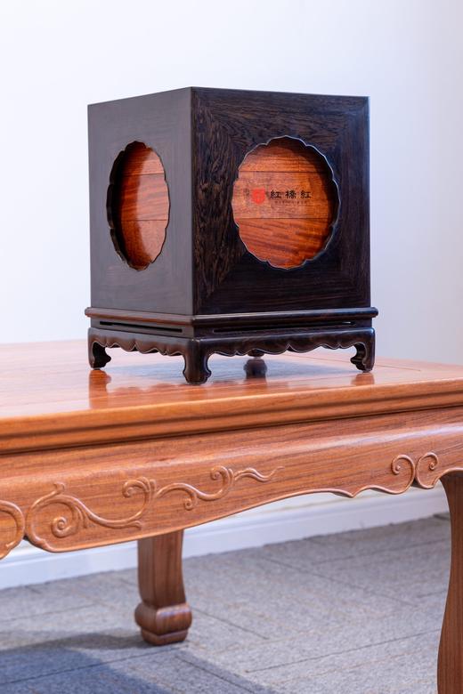 红桥红  家具严选  缅甸花梨（大果紫檀）【紫光檀x缅花水月洞天茶盒】 商品图1