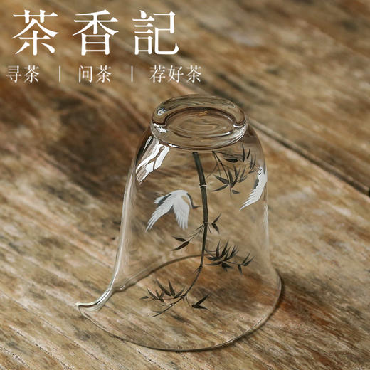 茶香记 手绘玻璃 寻隐公杯 手工吹制 新彩手绘 清雅灵动 清新高挺 商品图3