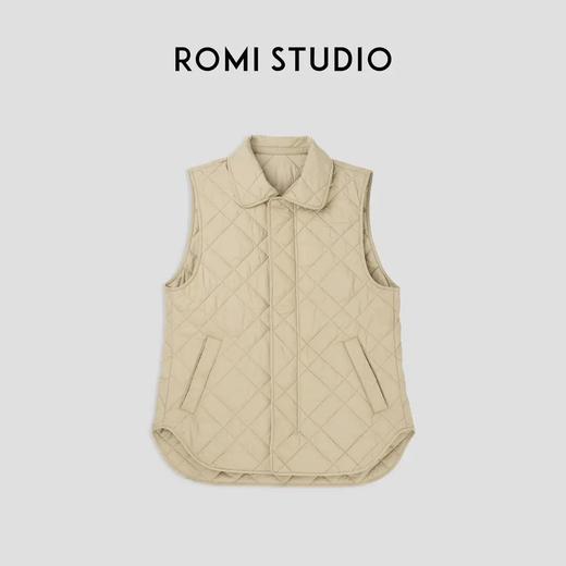ROMI STUDIO“纽约美式”腔调穿搭菱形格夹棉宽松背心马甲 23AWW909 商品图0