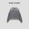 ROMI STUDIO “法式衣橱" 丝光羊毛条纹连帽卫衣针织毛衣 24SSM293 商品缩略图0