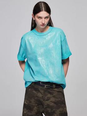 Simple Project/Y2484/刷银肌理反做LOGO宽松短袖T恤