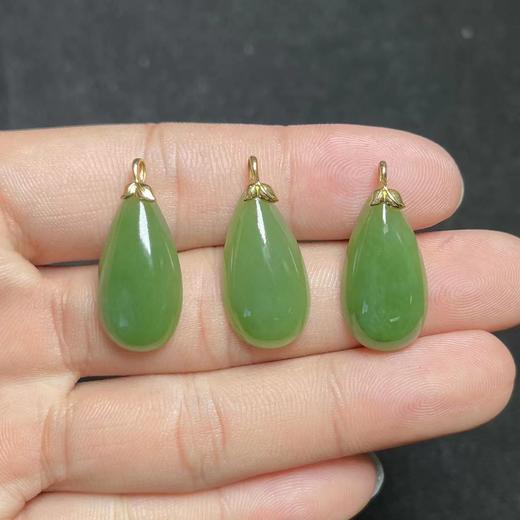 18K碧玉水滴约25*13mm吊坠~多样性发一 商品图0