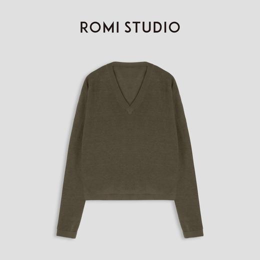 ROMI STUDIO“基础灵魂” 100%亚麻腔调穿搭透气针织长袖t恤 M3800 商品图0