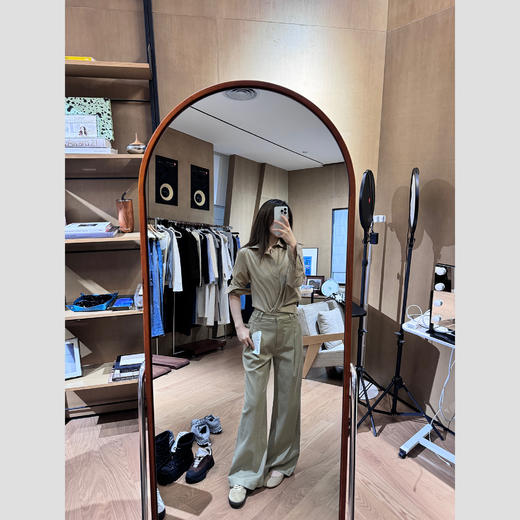 ROMI STUDIO”法式优雅“天丝+棉定织混纺透气长袖衬衣24SST001 商品图1