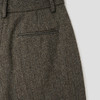 ROMI STUDIO“棕标系列” 松紧腰羊毛混纺复古百搭人字纹西裤 K3288 商品缩略图1