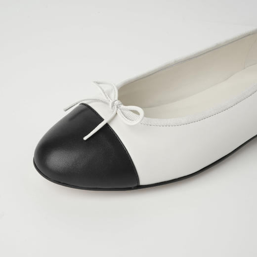 ROMI STUDIO“香榭丽舍”全羊皮低跟拼色圆头蝴蝶结芭蕾鞋 24SSS139 商品图4