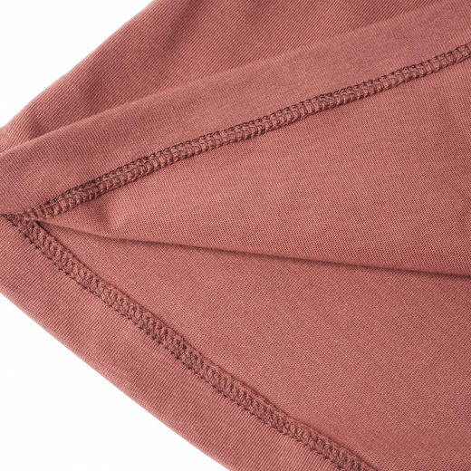 ROMI STUDIO“美式复古”100%新疆棉修身透气砖红色短袖T恤23AWT971 商品图2