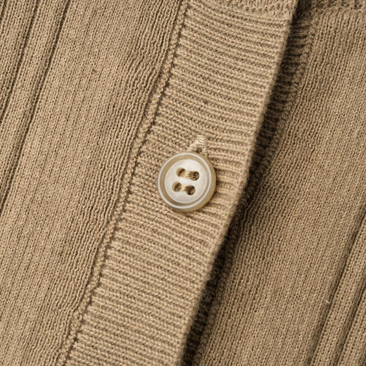 ROMI STUDIO"眸中罗马"18针100%棉坑条半开领中袖针织衫24SSF131 商品图2