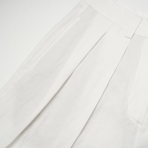 ROMI STUDIO“率性优雅"棉麻混纺简约利落宽松直筒休闲裤 24SSK431(现货) 商品图5