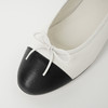 ROMI STUDIO“香榭丽舍”全羊皮低跟拼色圆头蝴蝶结芭蕾鞋 24SSS139 商品缩略图2