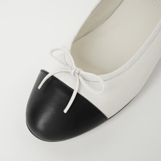 ROMI STUDIO“香榭丽舍”全羊皮低跟拼色圆头蝴蝶结芭蕾鞋 24SSS139 商品图2