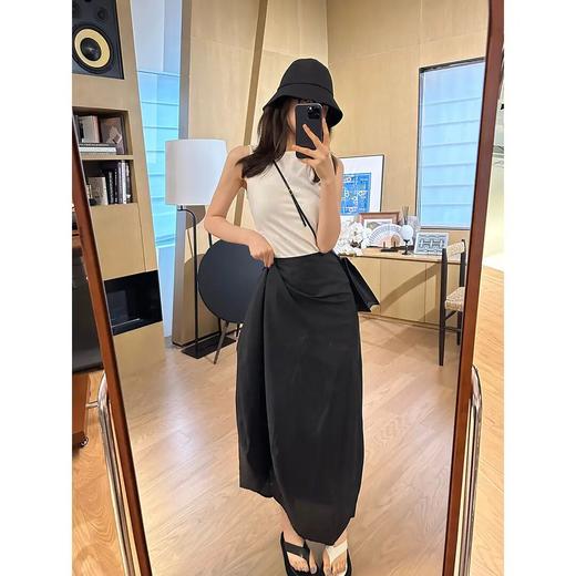 ROMI STUDIO“法式优雅” 复古简约高腰修身茧型鱼尾黑色半裙 Q3543 商品图3