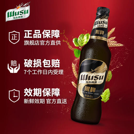 乌苏啤酒黑啤465ml*12瓶 商品图5