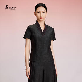 TANGY Collection天意精品2024秋季新品中国风女士T恤单上衣