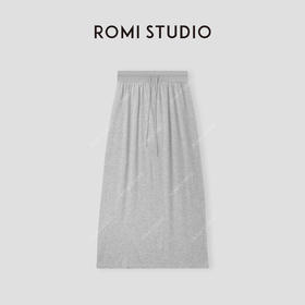 ROMI STUDIO“自由呼吸” 32s16针双股棉肤感透气抽绳半裙24SSM554