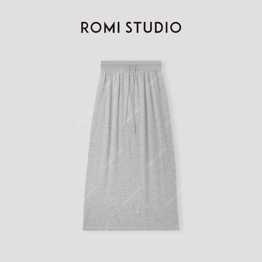 ROMI STUDIO“自由呼吸” 32s16针双股棉肤感透气抽绳半裙24SSM554 商品图0