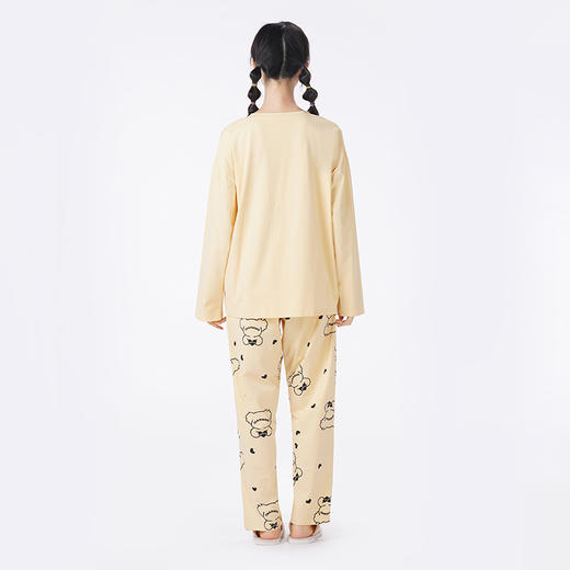 都市丽人睡衣生活家居长袖家居服26支CVC单面薄女士棉质套装LHT2K6 商品图3