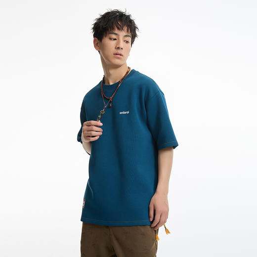 鬼洗24AW石器时代手印壁画印花宽松空气层短袖T恤 A840009 商品图1