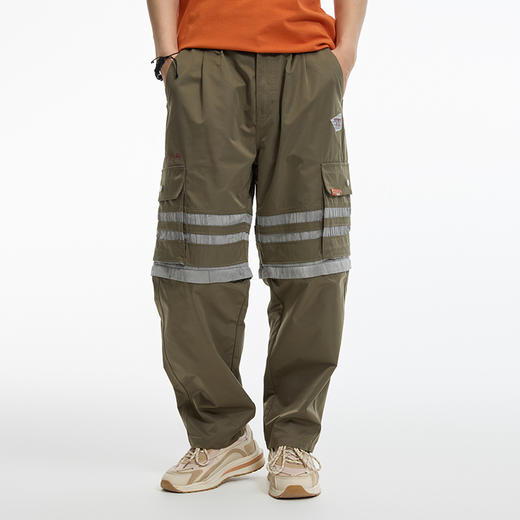 鬼洗24AW石器时代暗裂纹拼布可拆式工装裤 24A7401 商品图1