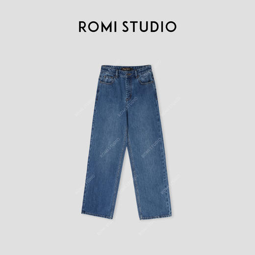 ROMI STUDIO “棕标甄选” 竹节长绒棉混纺肤感直筒牛仔裤 24SSN884 商品图4