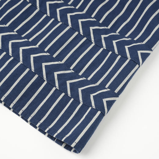 ROMI STUDIO“Classic Retro”100%棉撞色条纹拼接褶皱半裙24SSQ084 商品图3