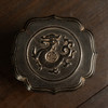 二十世纪  紫檀龙纹花口盖罐 商品缩略图2