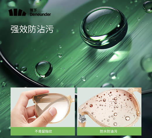 蕉下圆形大框折叠墨镜FO31624轻巧时尚女防晒镜防紫外线男太阳镜 商品图2