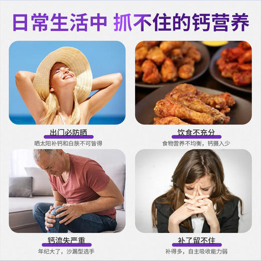 【补钙补维D，促进钙吸收】紫一钙维生素D软胶囊 200粒/瓶 商品图1