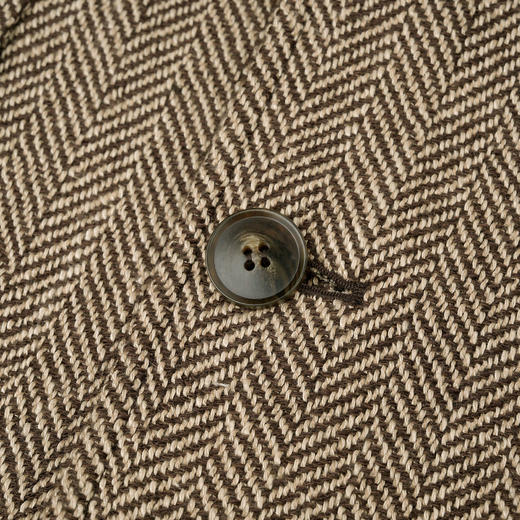 ROMI STUDIO“old money”羊皮拼接人字纹立裁复古西装外套23AWW833 商品图3