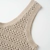 ROMI STUDIO“纵横交织”5s亚麻棉混纺桂花针挑孔针织背心24SSM1008 商品缩略图2