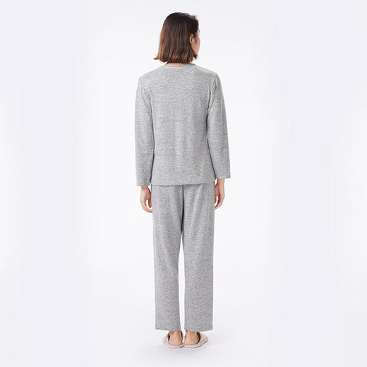 都市丽人睡衣会员精选长袖家居服针织磨毛薄女士套装LHT2L1 商品图3