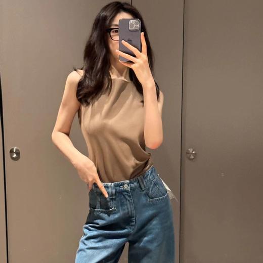 ROMI STUDIO“基础优雅”法式优雅修身船领针织吊带背心M3878 商品图1