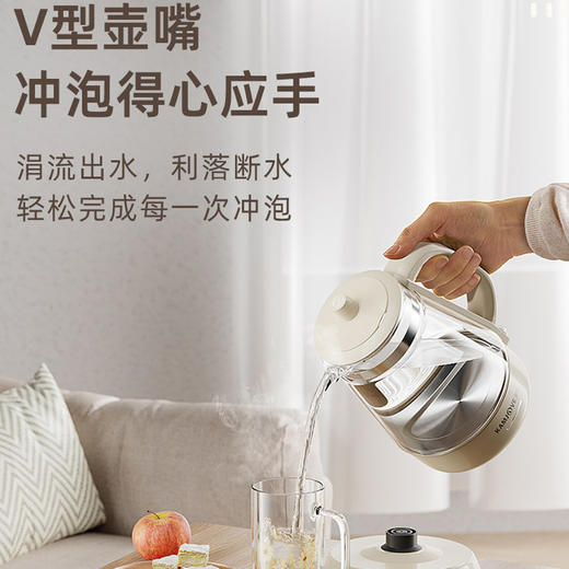 金灶T-715玻璃烧水壶奶油风家用电水壶开水壶泡茶专用电热煮水壶 商品图2