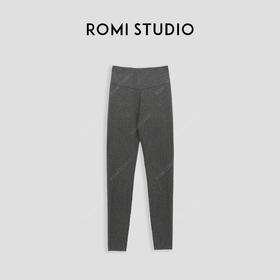 ROMI STUDIO“轻盈锁温”高腰收腹细坑条3D立体加绒瑜伽裤23AWK1275