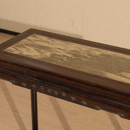 清 红木镶云石云纹活面香几 商品图3