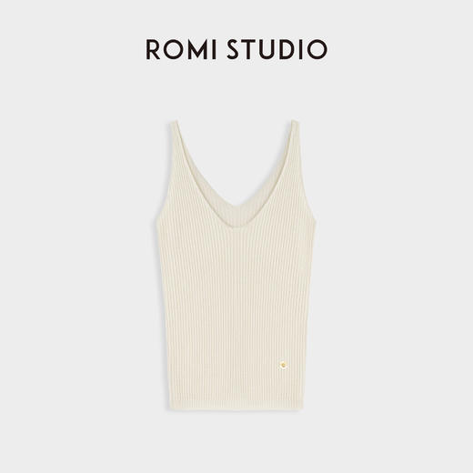 ROMI STUDIO“裸肤挚爱”精选康赛妮羊绒滑顺柔软吊带背心23AWM217 商品图0