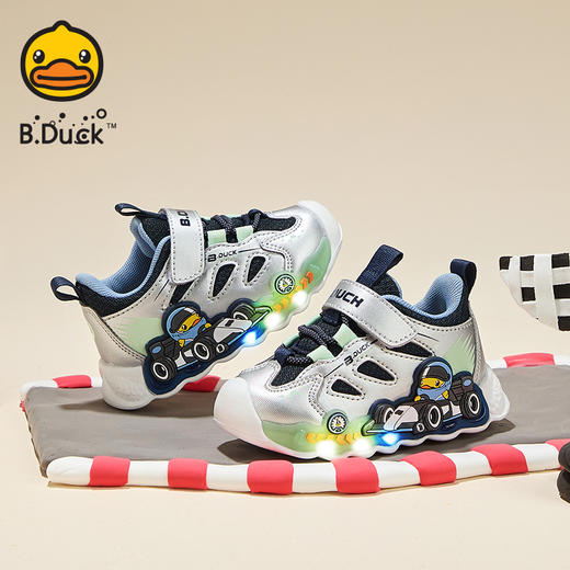 B.Duck小黄鸭童鞋春秋运动鞋22-30 B3583949 商品图4