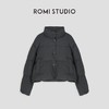 ROMI STUDIO“经典升级”90白鹅绒百搭立领黑色格纹羽绒服 23AWW815 商品缩略图0