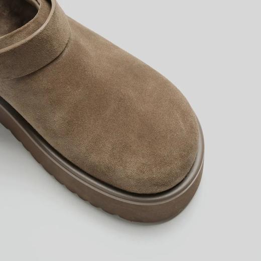 ROMI STUDIO “复古随性” 牛皮反绒勃肯包头一脚蹬毛毛鞋 23AWS070 商品图1