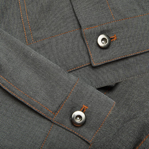 ROMI STUDIO“复古百搭”廓形明线撞色衬衣式短款夹克外套23AWW094 商品图3