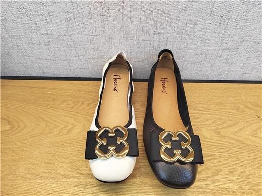 豪行春季新款22105161真皮时尚休闲低跟女鞋单鞋皮鞋 商品图3